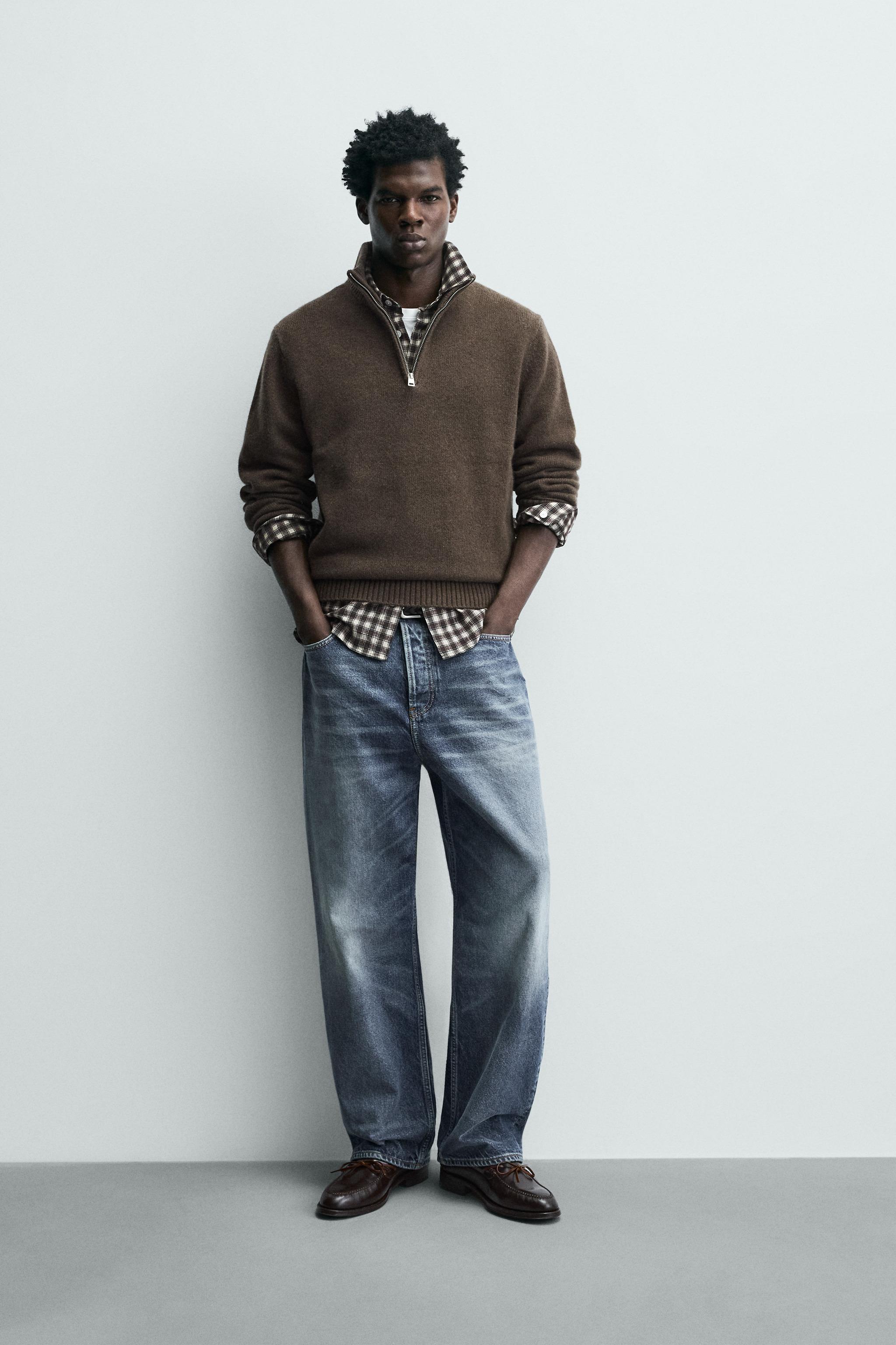 100% WOOL QUARTER-ZIP JUMPER